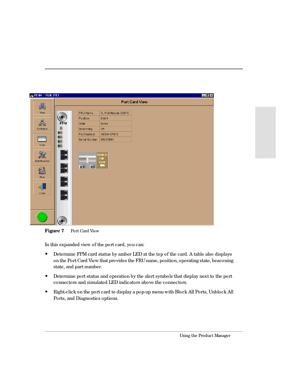 7 port card view, Figure 7) | HP Surestore 64 Director Switch User Manual | Page 47 / 260