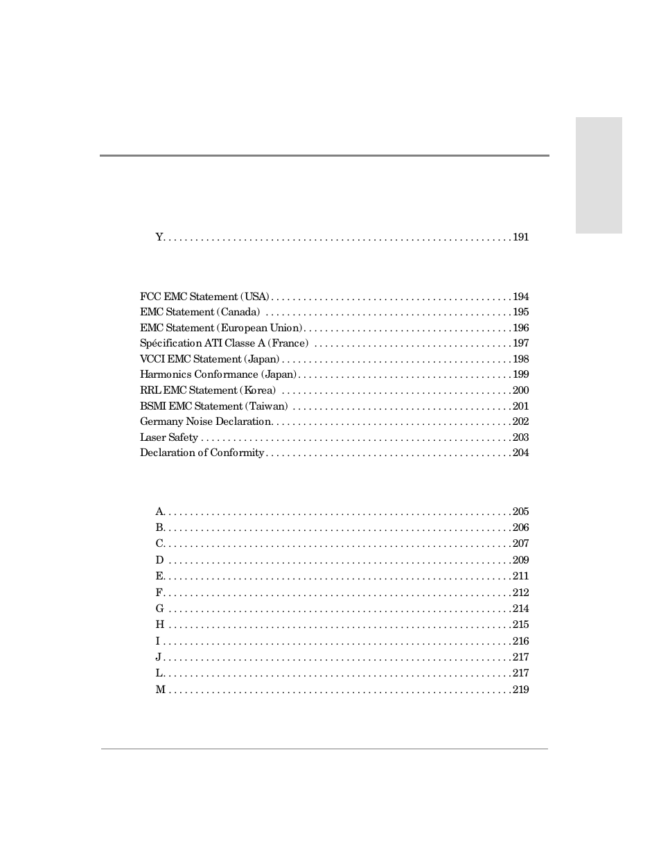 Regulatory statements, Glossary | HP Surestore 64 Director Switch User Manual | Page 9 / 260