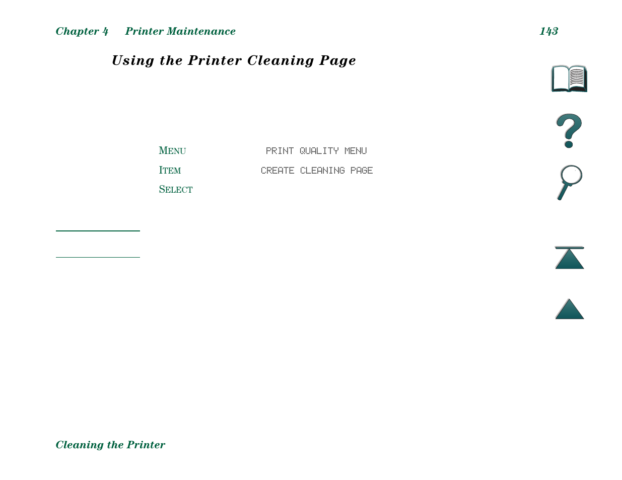 Using the printer cleaning page | HP LaserJet 8000 Multifunction Printer series User Manual | Page 143 / 362