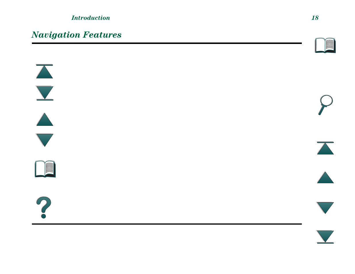 Navigation features | HP LaserJet 8000 Multifunction Printer series User Manual | Page 18 / 362