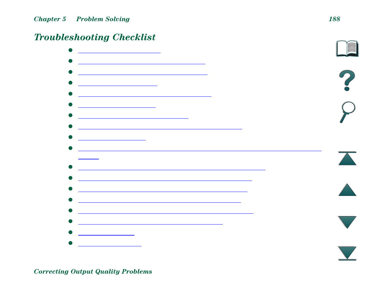 Troubleshooting checklist | HP LaserJet 8000 Multifunction Printer series User Manual | Page 188 / 362