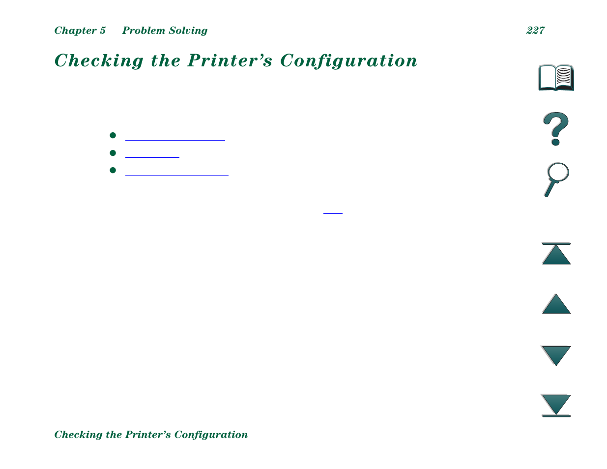 Checking the printer’s configuration | HP LaserJet 8000 Multifunction Printer series User Manual | Page 227 / 362