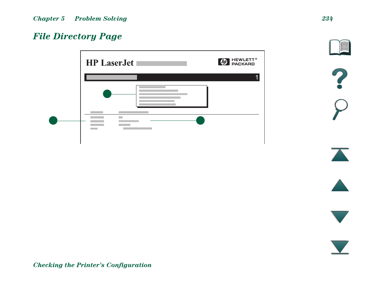 File directory page | HP LaserJet 8000 Multifunction Printer series User Manual | Page 234 / 362