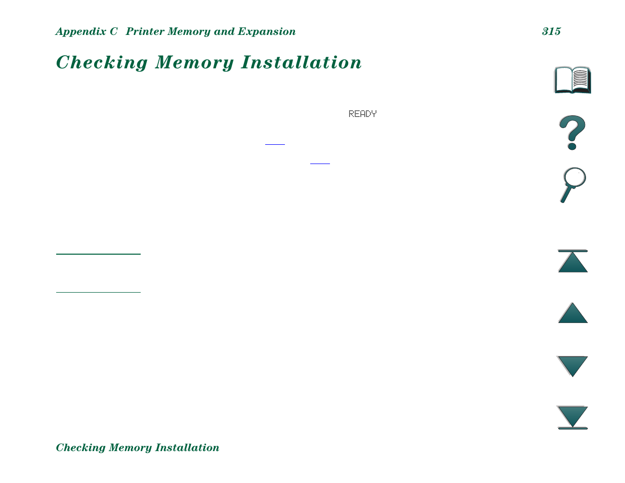 Checking memory installation | HP LaserJet 8000 Multifunction Printer series User Manual | Page 315 / 362