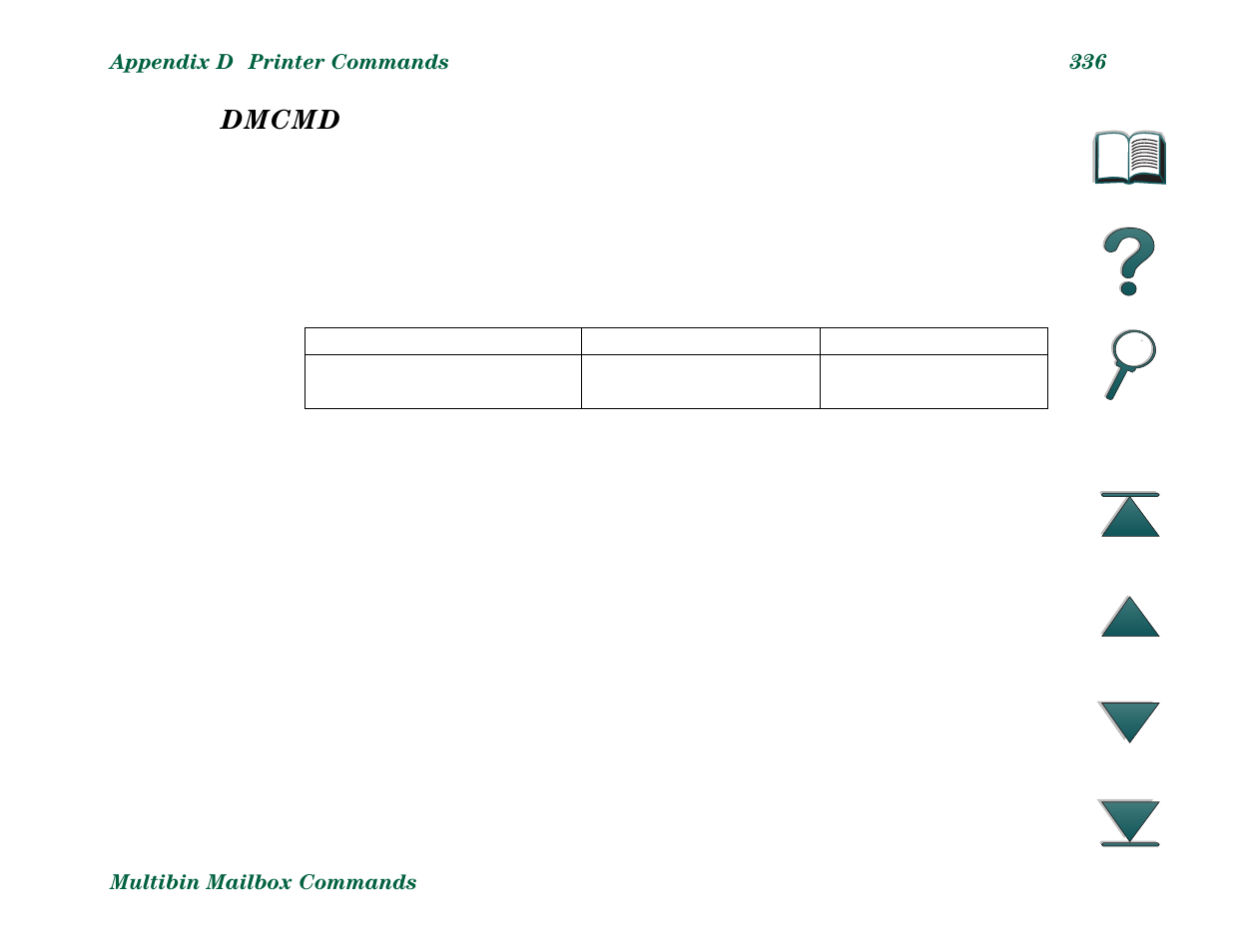 Dmcmd | HP LaserJet 8000 Multifunction Printer series User Manual | Page 336 / 362