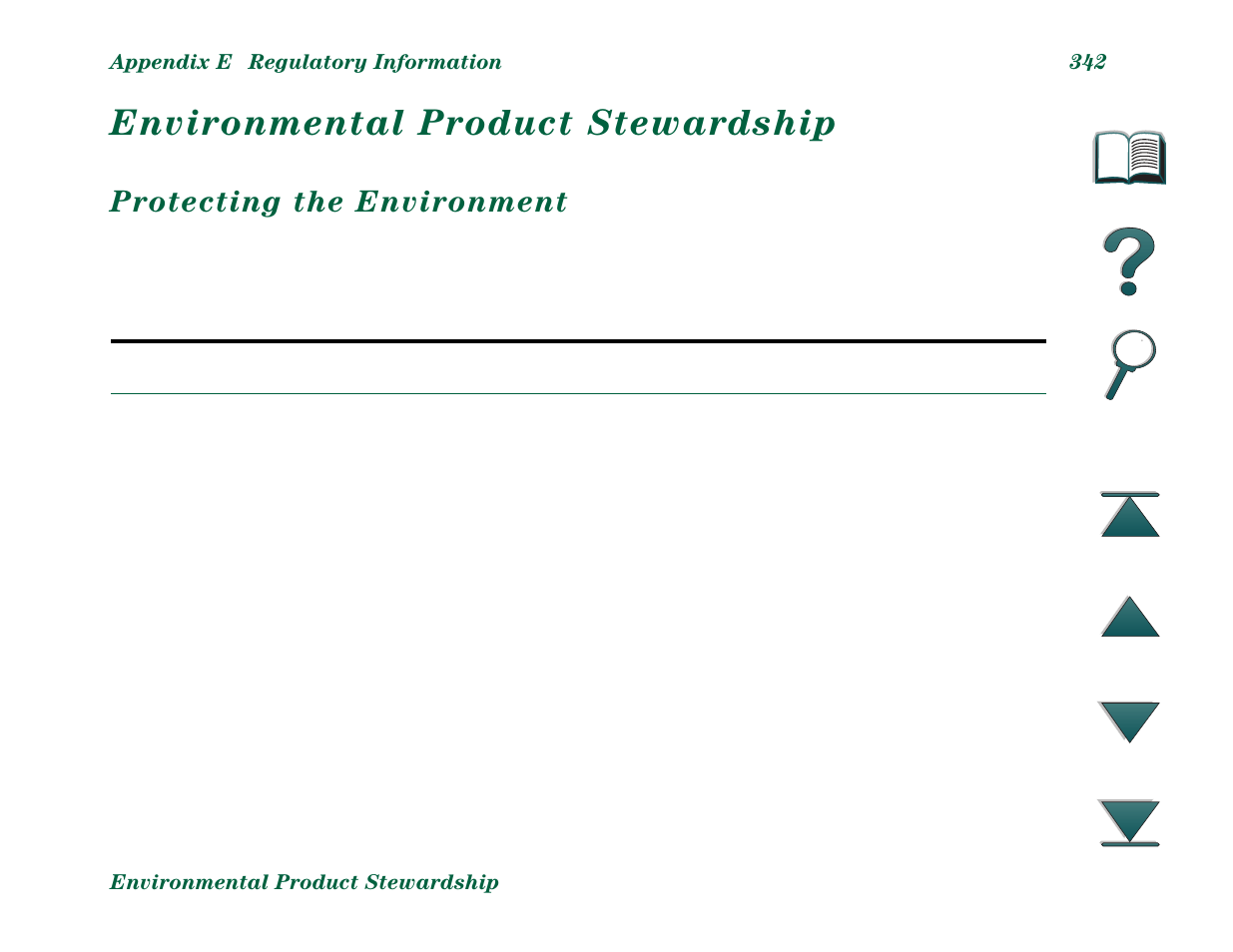 Environmental product stewardship, Protecting the environment | HP LaserJet 8000 Multifunction Printer series User Manual | Page 342 / 362