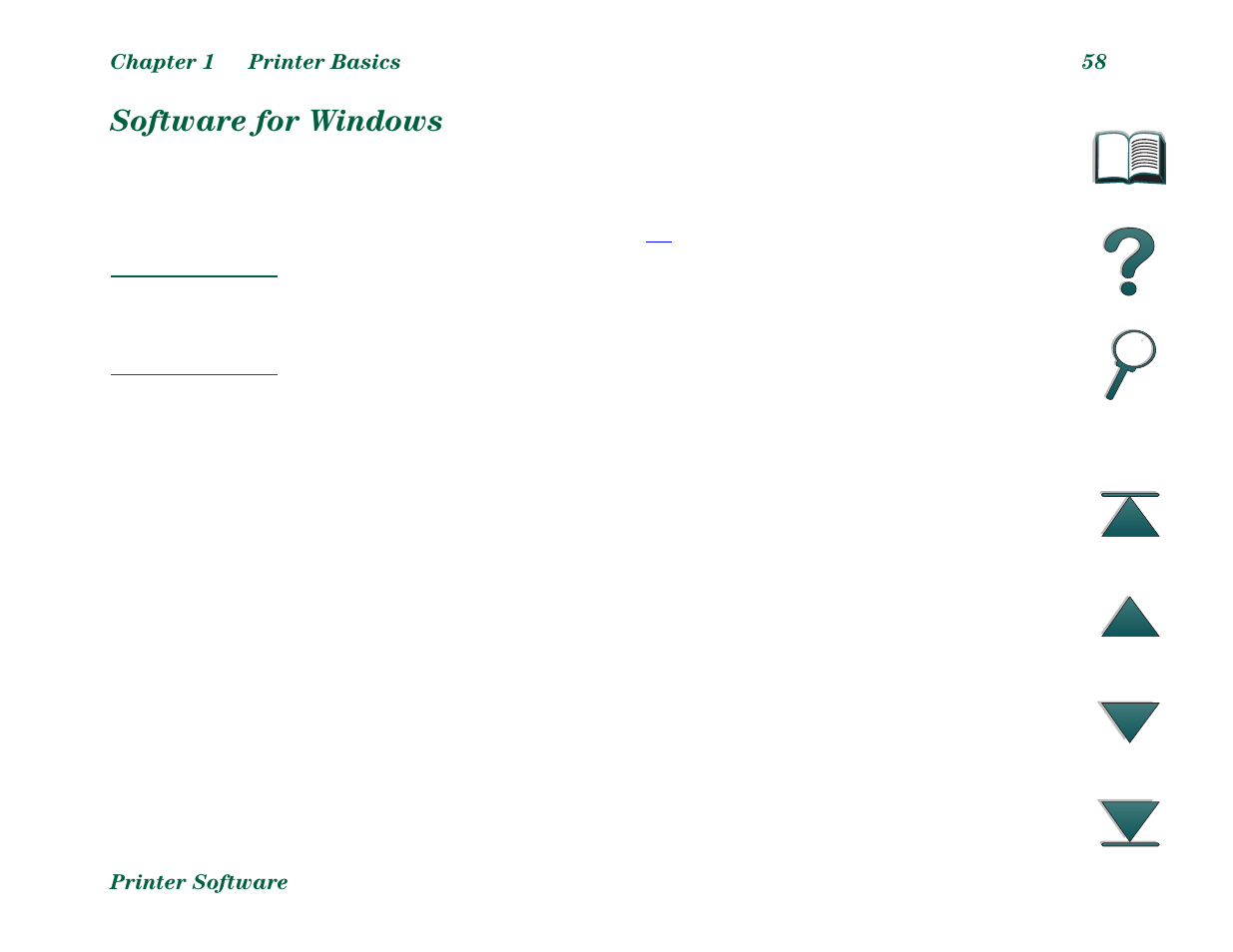 Software for windows | HP LaserJet 8000 Multifunction Printer series User Manual | Page 58 / 362