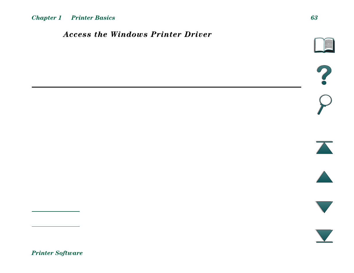 Access the windows printer driver | HP LaserJet 8000 Multifunction Printer series User Manual | Page 63 / 362