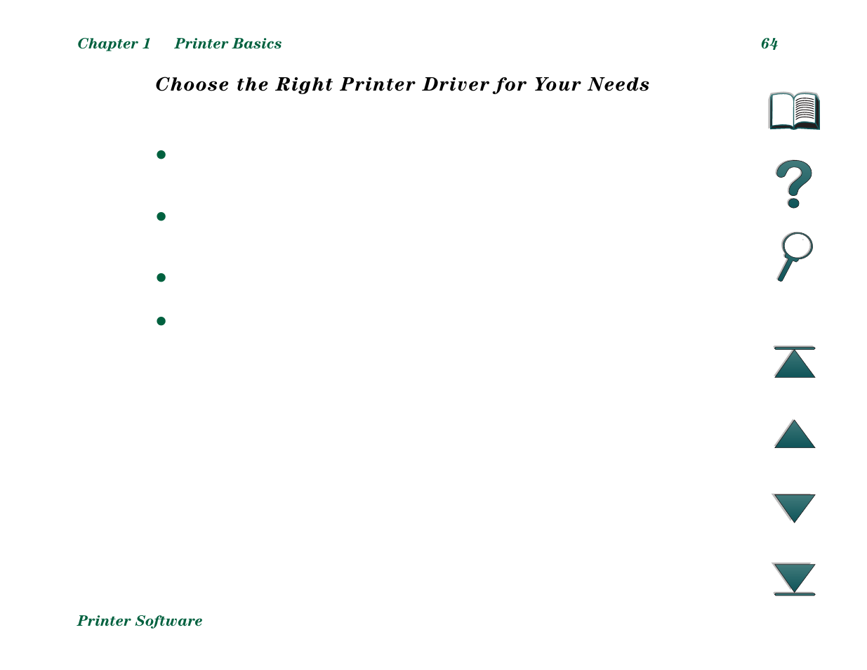 Choose the right printer driver for your needs | HP LaserJet 8000 Multifunction Printer series User Manual | Page 64 / 362