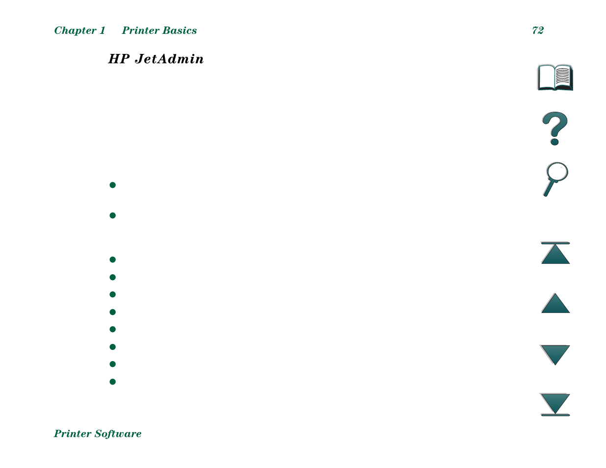 Hp jetadmin | HP LaserJet 8000 Multifunction Printer series User Manual | Page 72 / 362