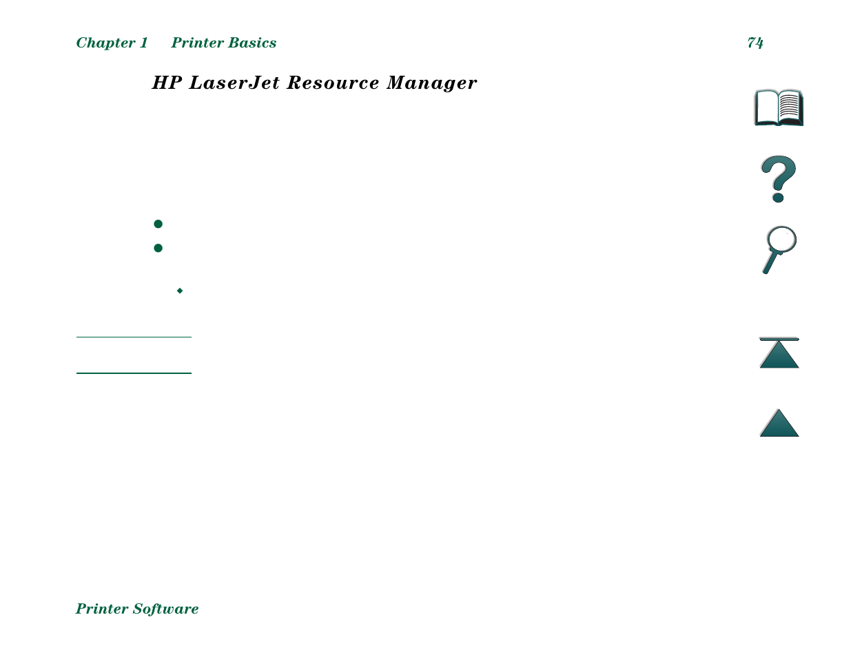 Hp laserjet resource manager | HP LaserJet 8000 Multifunction Printer series User Manual | Page 74 / 362