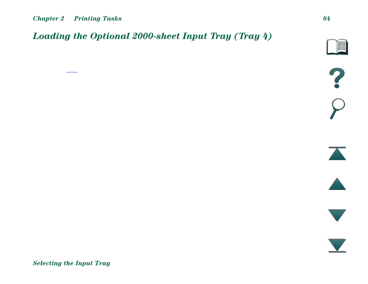 Loading the optional 2000-sheet input tray (tray4 | HP LaserJet 8000 Multifunction Printer series User Manual | Page 84 / 362