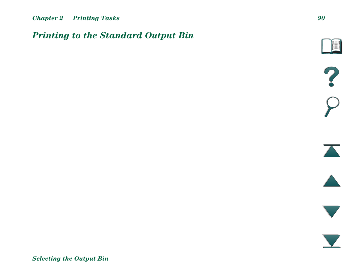 Printing to the standard output bin | HP LaserJet 8000 Multifunction Printer series User Manual | Page 90 / 362