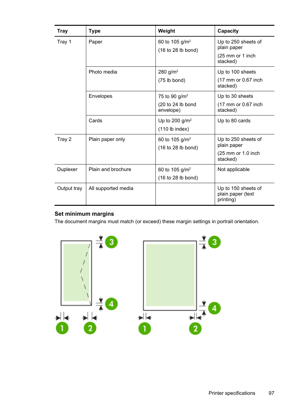 Set minimum margins | HP Officejet Pro 8100 ePrinter - N811a N811d User Manual | Page 101 / 152