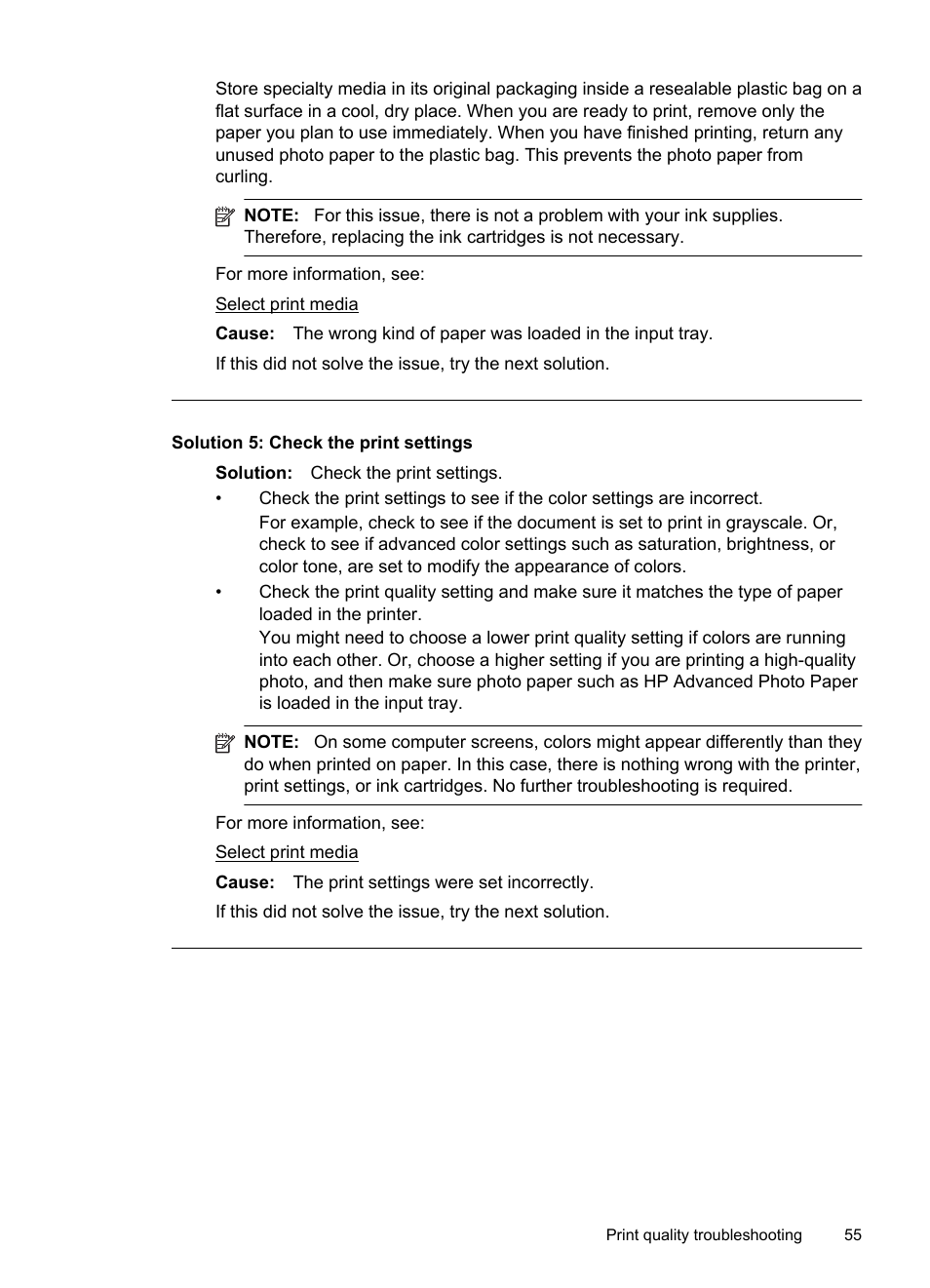 Solution 5: check the print settings | HP Officejet Pro 8100 ePrinter - N811a N811d User Manual | Page 59 / 152