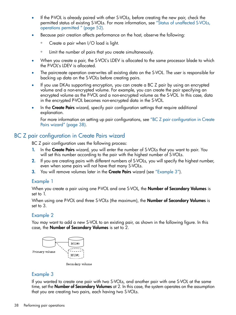 Bc z pair configuration in create pairs wizard | HP XP P9500 Storage User Manual | Page 38 / 155