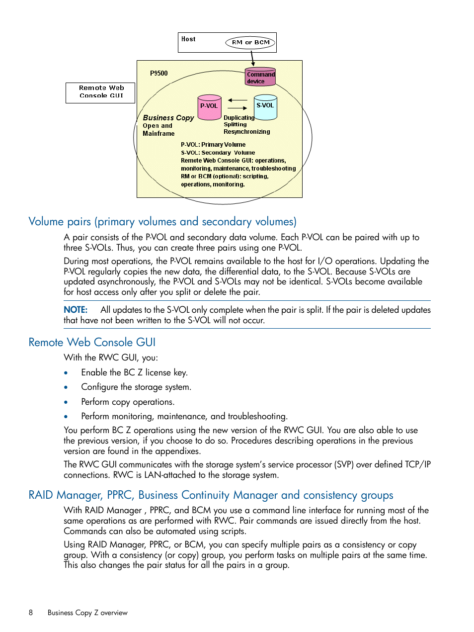 Remote web console gui | HP XP P9500 Storage User Manual | Page 8 / 155