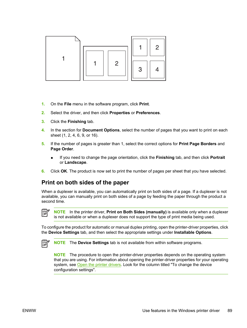 Print on both sides of the paper | HP LaserJet M3027 Multifunction Printer series User Manual | Page 101 / 268