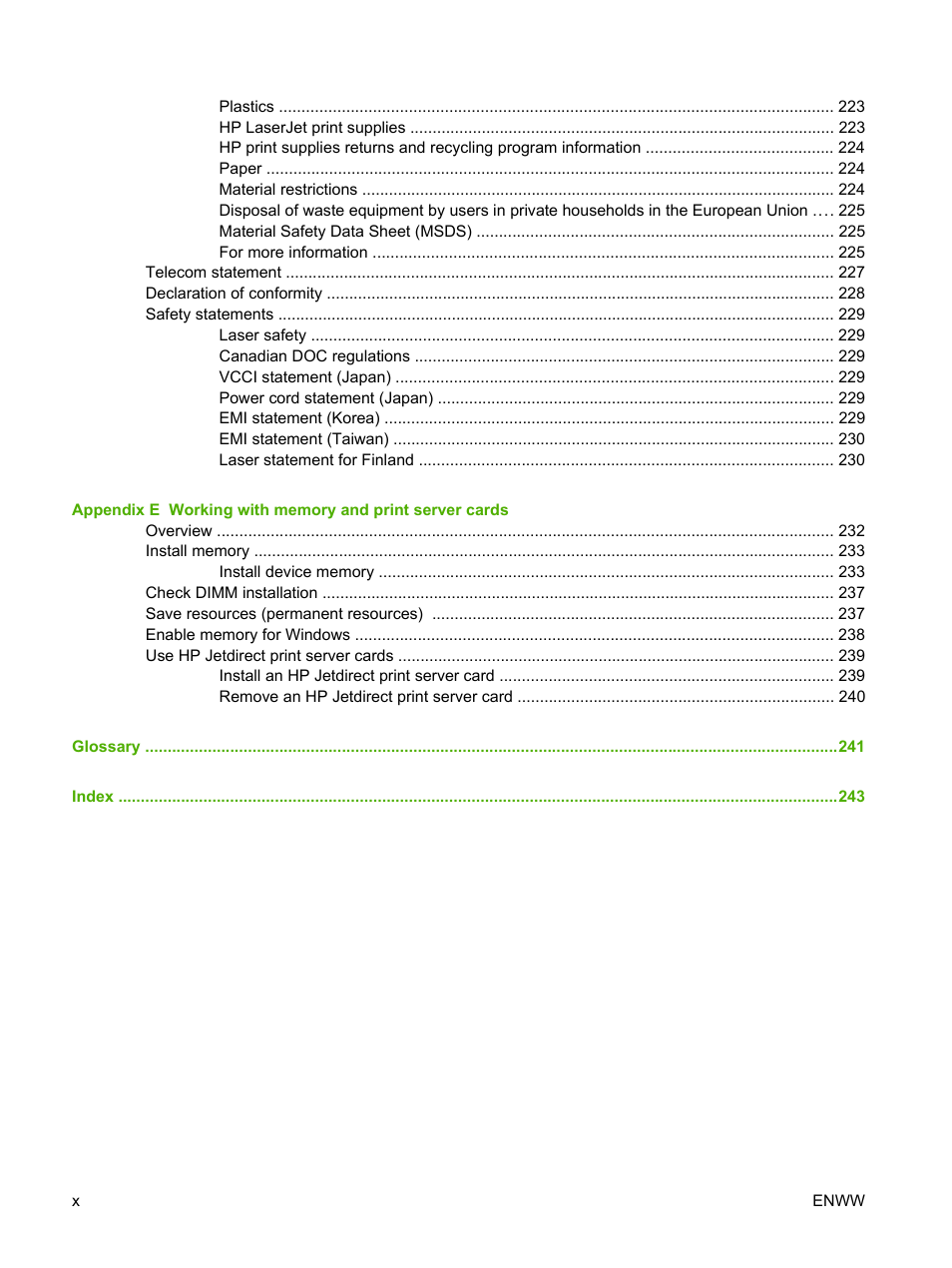 HP LaserJet M3027 Multifunction Printer series User Manual | Page 12 / 268