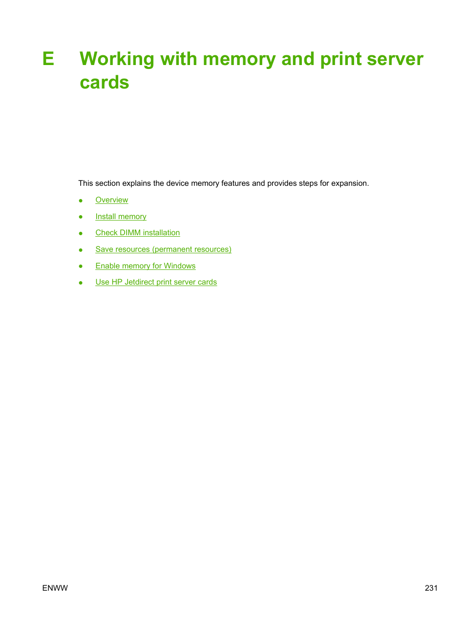 Working with memory and print server cards | HP LaserJet M3027 Multifunction Printer series User Manual | Page 243 / 268