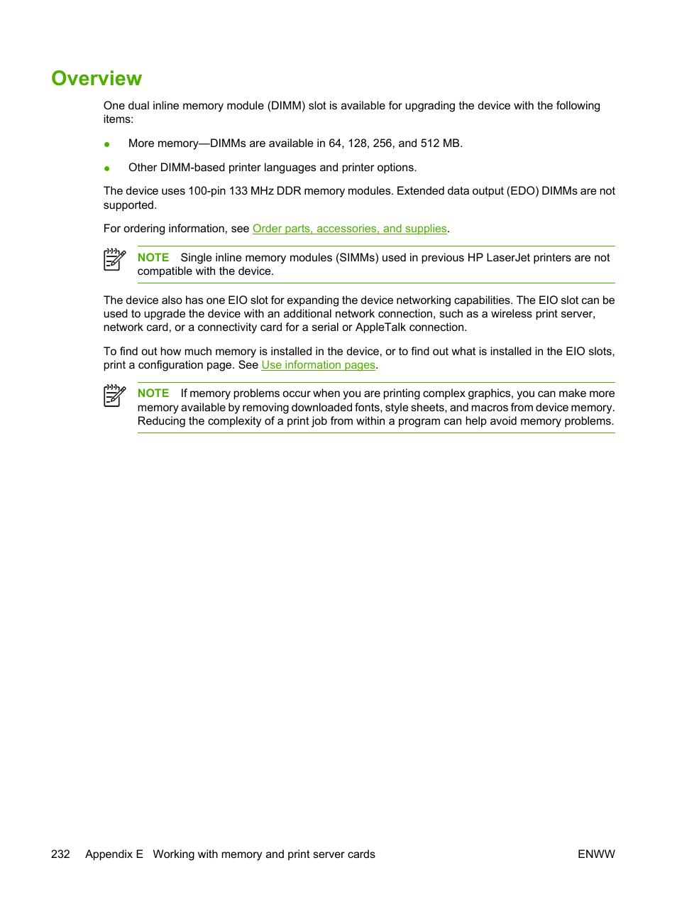 Overview | HP LaserJet M3027 Multifunction Printer series User Manual | Page 244 / 268