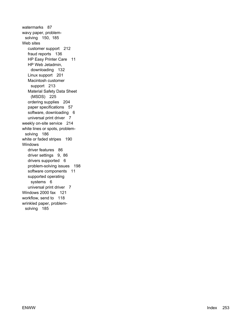 HP LaserJet M3027 Multifunction Printer series User Manual | Page 265 / 268