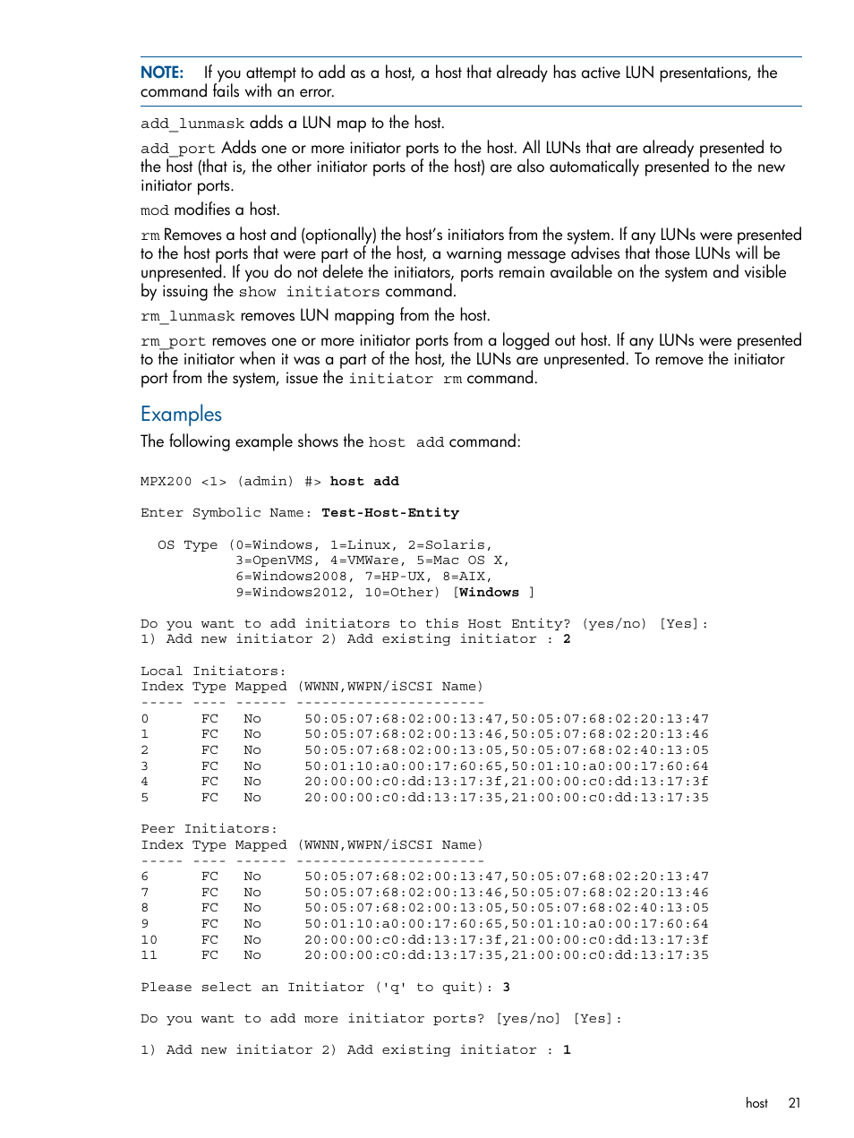 Examples | HP MPX200 Multifunction Router User Manual | Page 21 / 147