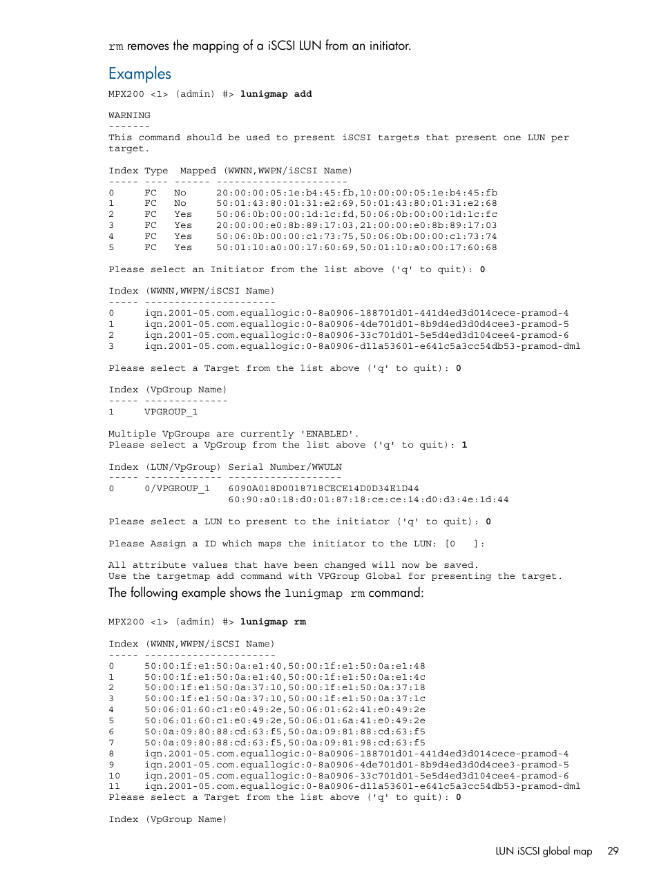 Examples | HP MPX200 Multifunction Router User Manual | Page 29 / 147