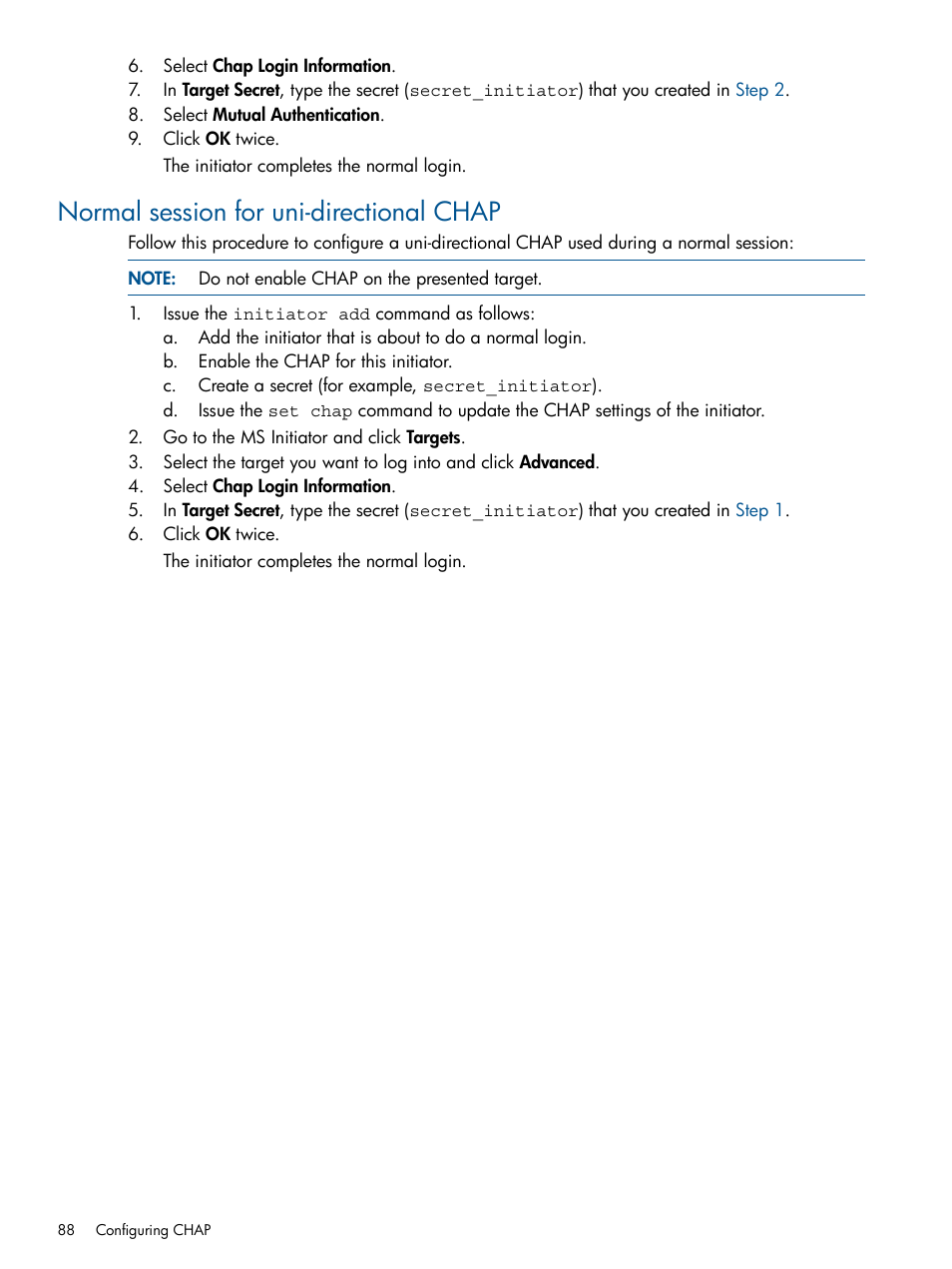 Normal session for uni-directional chap | HP MPX200 Multifunction Router User Manual | Page 88 / 147