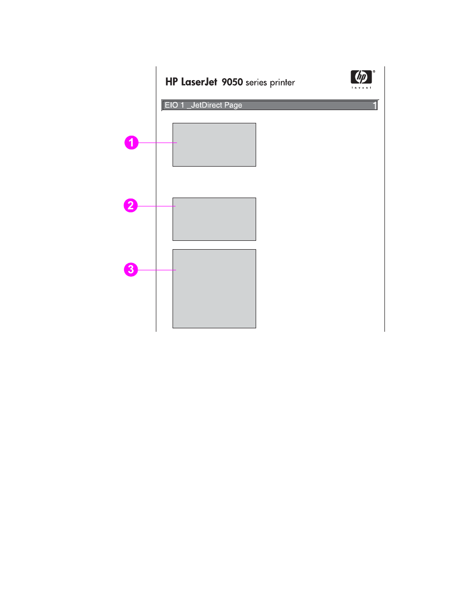 Jetdirect page | HP LaserJet 9050 Printer series User Manual | Page 152 / 218