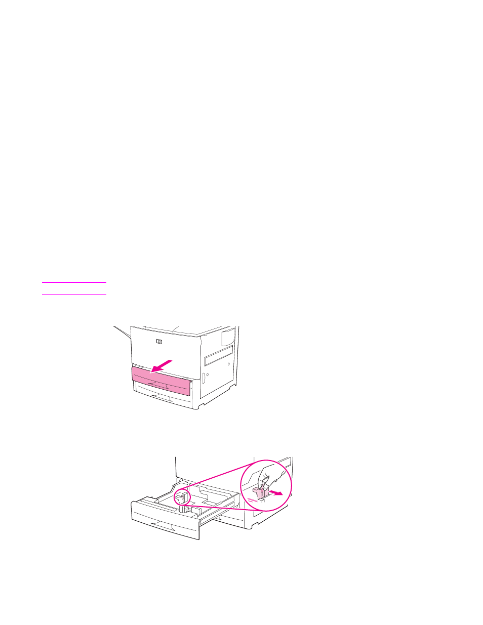 Loading trays 2, 3, and 4 | HP LaserJet 9050 Printer series User Manual | Page 41 / 218