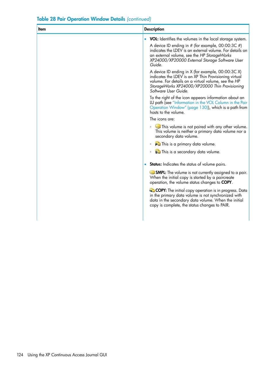 HP XP Continuous Access Software User Manual | Page 124 / 248