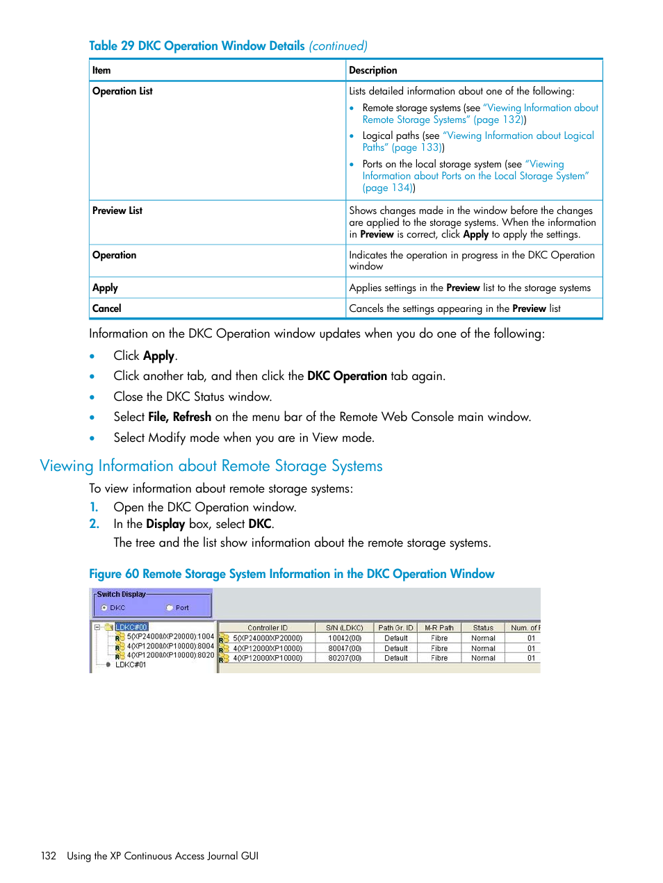 Viewing information about remote storage systems | HP XP Continuous Access Software User Manual | Page 132 / 248