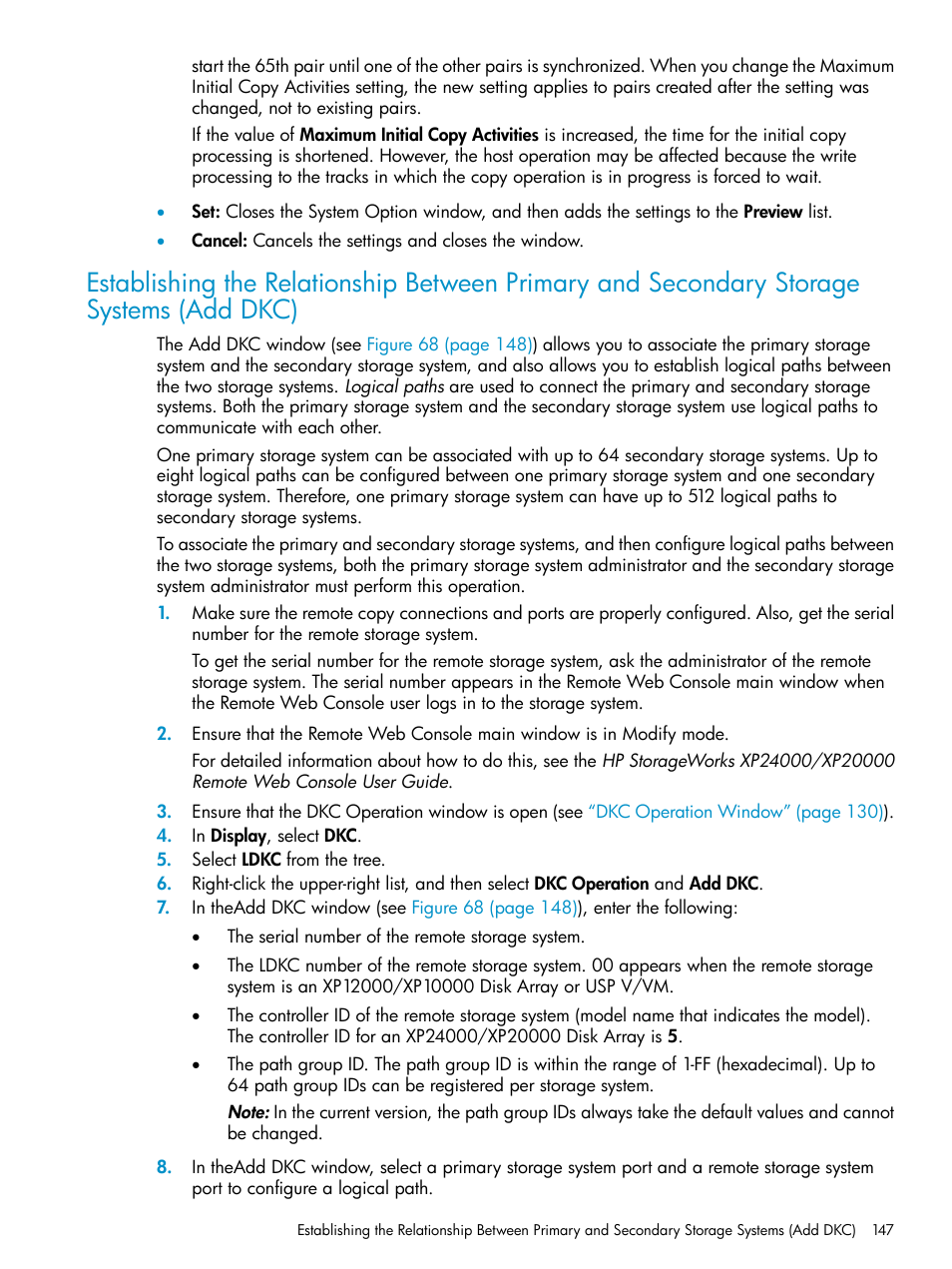 HP XP Continuous Access Software User Manual | Page 147 / 248