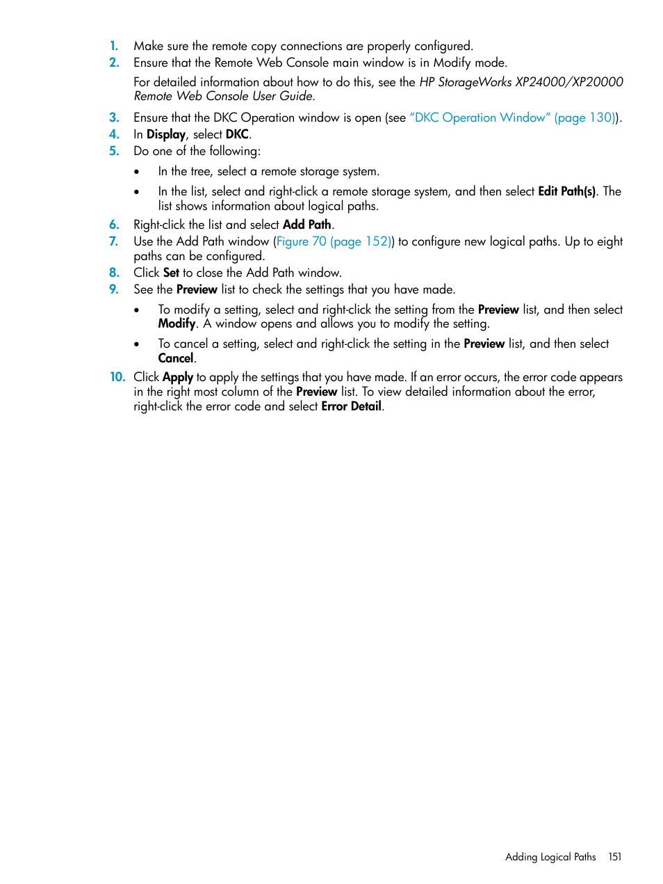 HP XP Continuous Access Software User Manual | Page 151 / 248