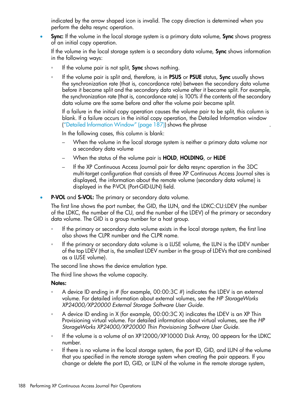 HP XP Continuous Access Software User Manual | Page 188 / 248
