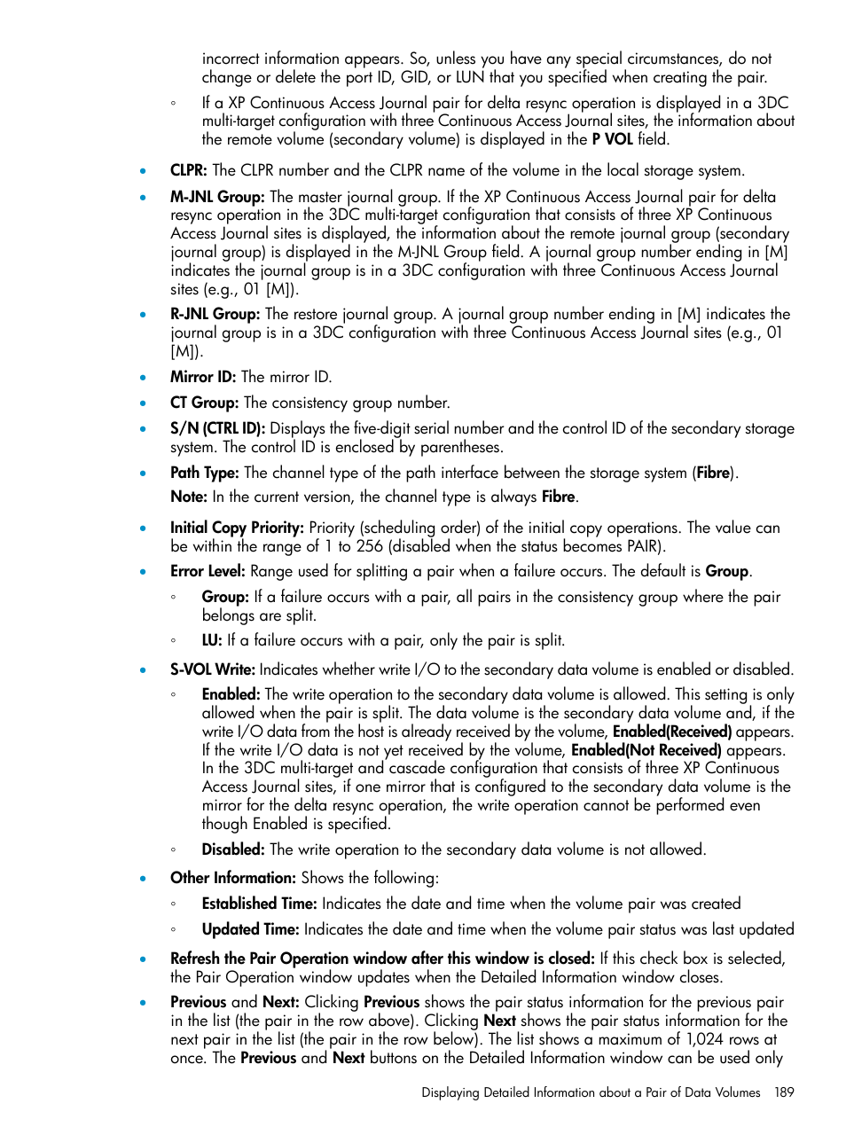 HP XP Continuous Access Software User Manual | Page 189 / 248