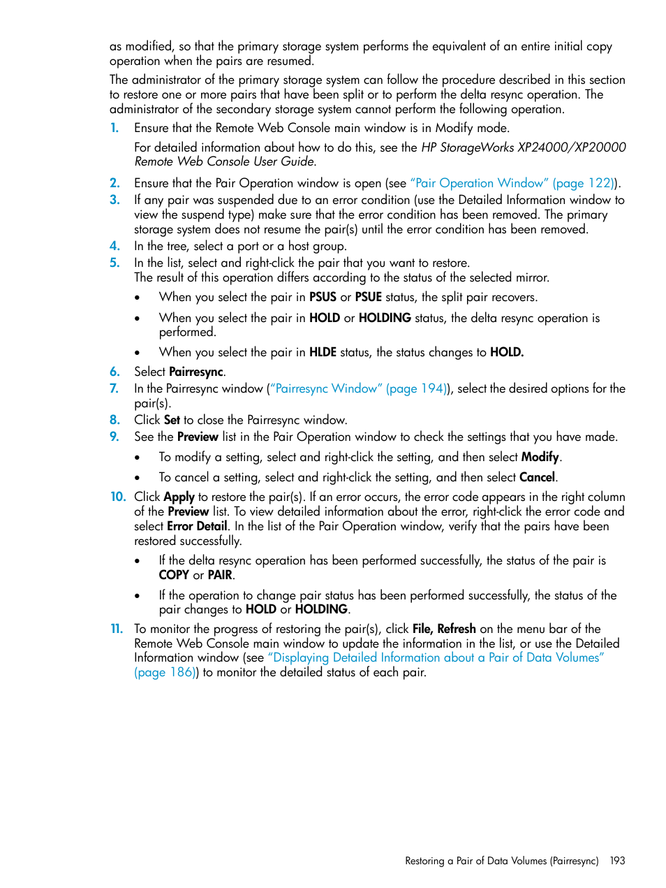 HP XP Continuous Access Software User Manual | Page 193 / 248
