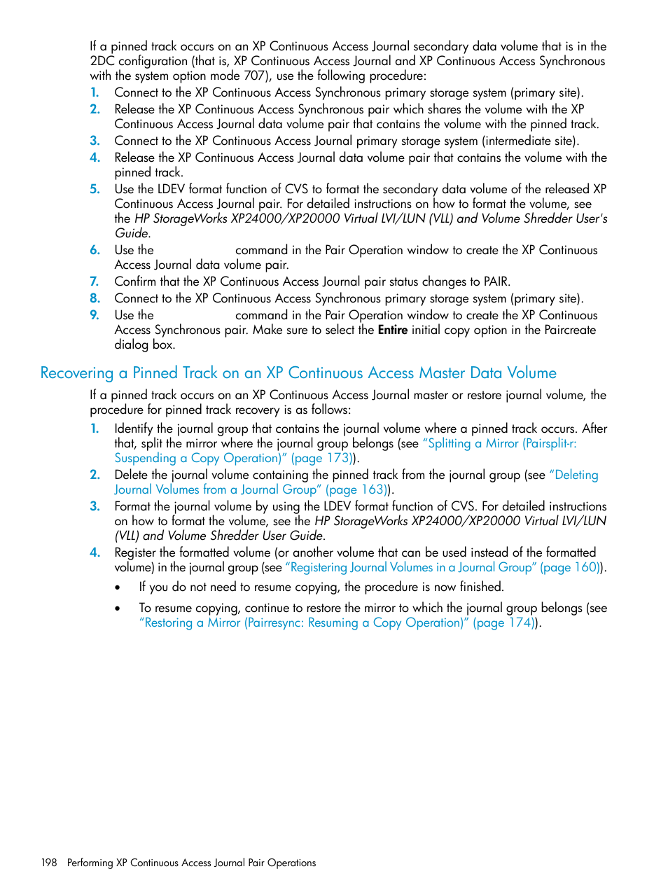 HP XP Continuous Access Software User Manual | Page 198 / 248