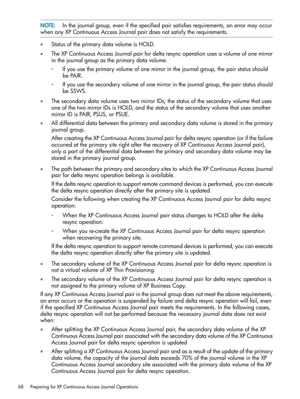 HP XP Continuous Access Software User Manual | Page 68 / 248