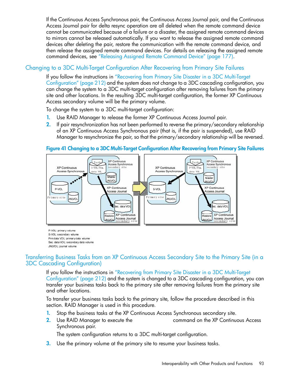 Changing to a 3dc multi-target configuration after | HP XP Continuous Access Software User Manual | Page 93 / 248