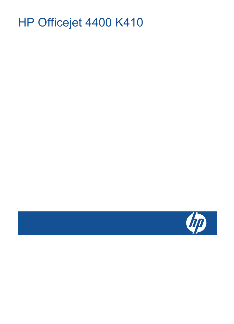 HP Officejet 4400 All-in-One Printer - K410a User Manual | 106 pages
