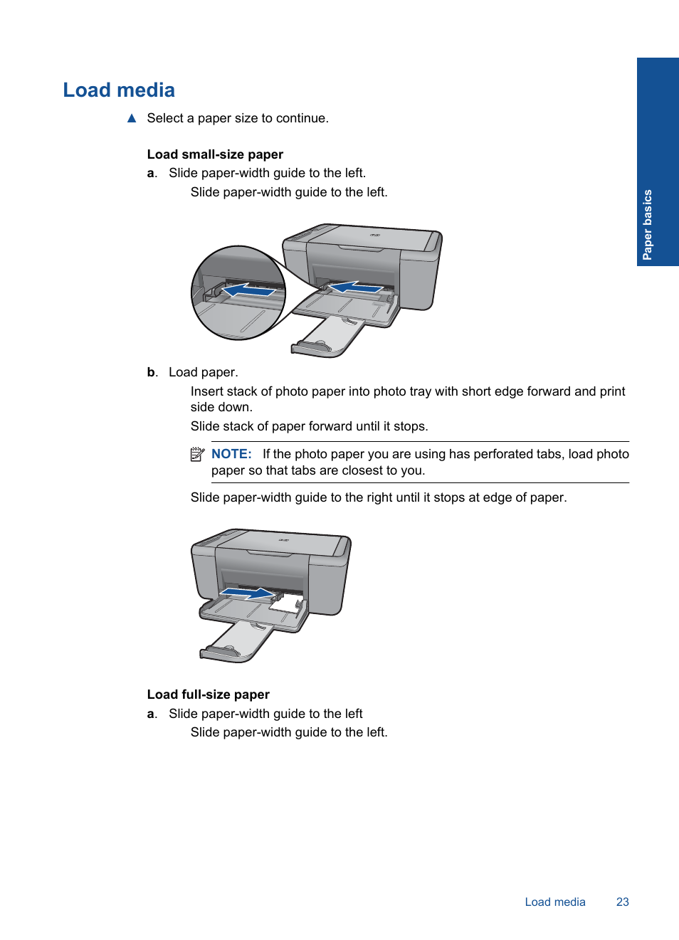 Load media | HP Officejet 4400 All-in-One Printer - K410a User Manual | Page 25 / 106