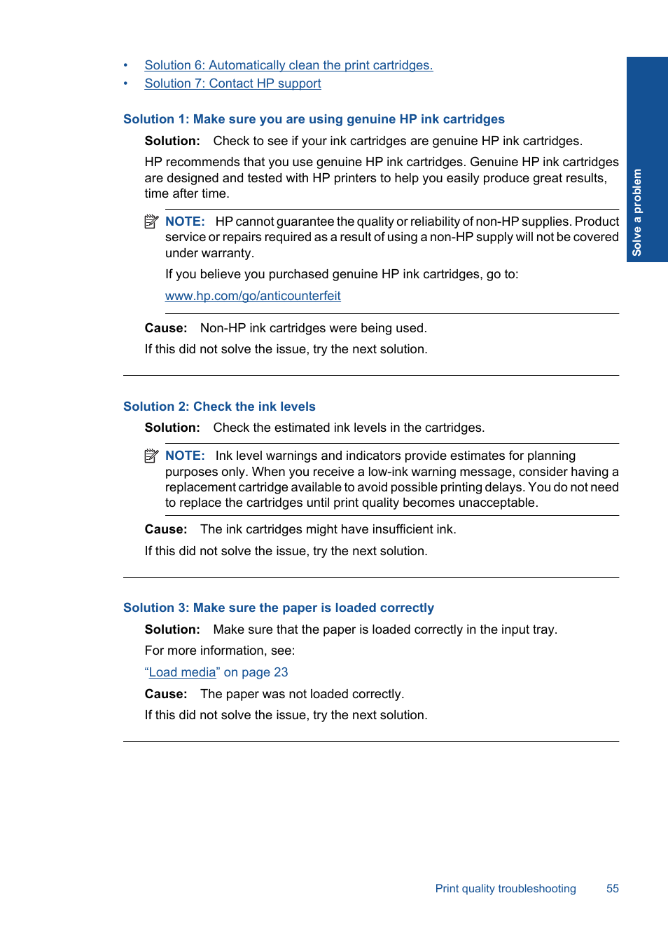 Solution 2: check the ink levels | HP Officejet 4400 All-in-One Printer - K410a User Manual | Page 57 / 106