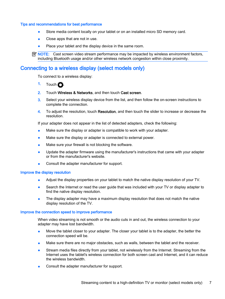 HP Slate 8 Pro-Business-Tablet User Manual | Page 11 / 22