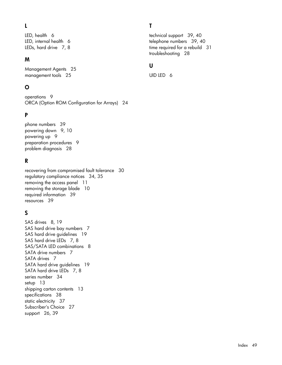 HP D2200sb Storage Blade User Manual | Page 49 / 49