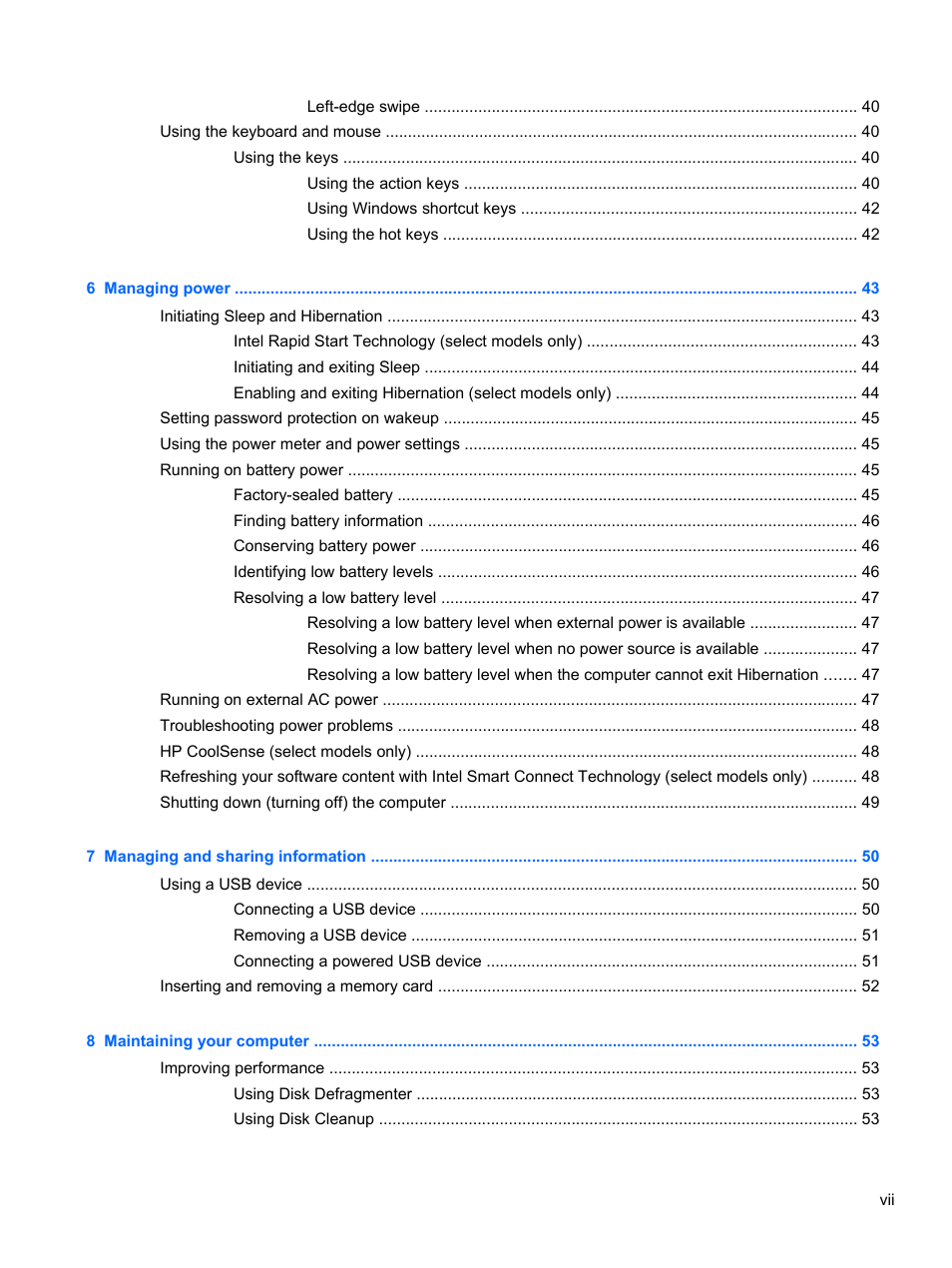 HP Pavilion 13z-p100 CTO x2 PC User Manual | Page 7 / 81