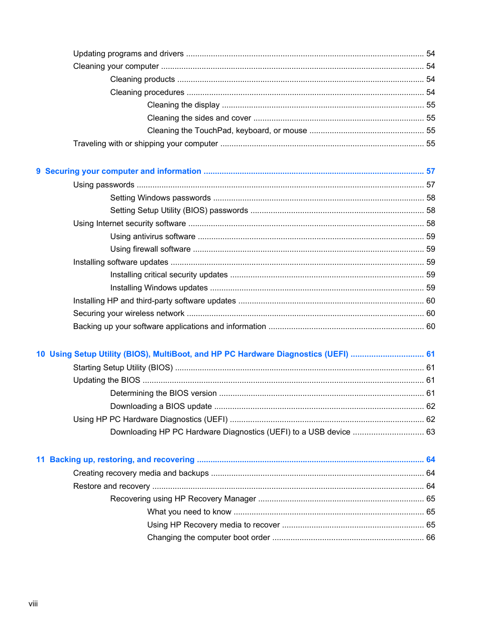 HP Pavilion 13z-p100 CTO x2 PC User Manual | Page 8 / 81