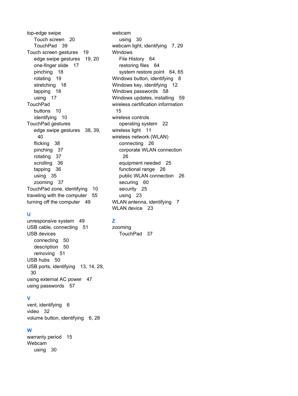 HP Pavilion 13z-p100 CTO x2 PC User Manual | Page 81 / 81
