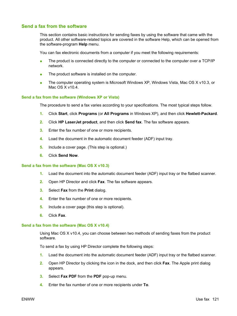 Send a fax from the software | HP LaserJet M1522 Multifunction Printer series User Manual | Page 133 / 254